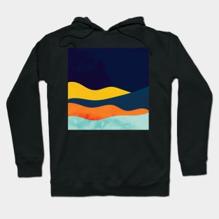 Abstract Boho Landscape in Bright Modern Hoodie